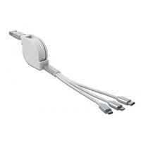 85850 câble USB 0,98 m USB 2.0 USB A USB C/Micro-USB B/Lightning Argent, Blanc en oferta