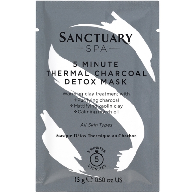 Sanctuary Spa 5 Minute Thermal Charcoal Detox Mask Sachet 15g