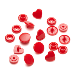Boutons-pression coeurs et ronds Color Snaps - Rouge características