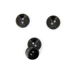 Boutons double cercle noir 15 mm precio