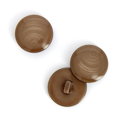 Boutons ronds à queue marron clair 25 mm