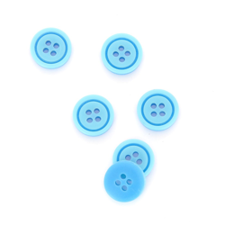 Boutons colorés ronds bleu 14 mm en oferta