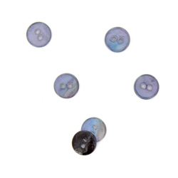 Boutons nacrés bleu 11 mm características