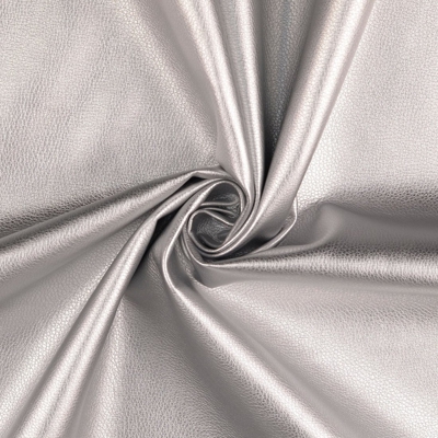 Tissu simili cuir souple Irise argent