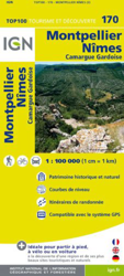 IGN 1 : 100 000 Montpellier Nîmes: Top 100 Tourisme et Découverte. Patrimoine historique et naturel / Courbes de niveau / Itinéaires de randonnée / Compatible GPS (Ign Map) características