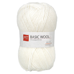 Pelote de fil à tricoter MT basic wool blanc características