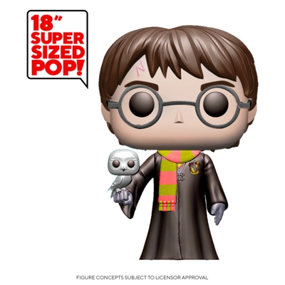 HARRY POTTER AVEC HEDWIG SUPERSIZED / HARRY POTTER / FIGURINE FUNKO POP
