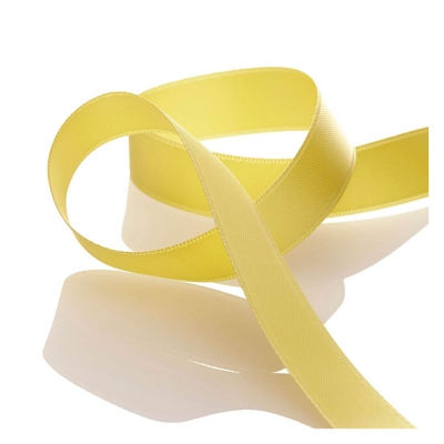 Ruban satin double face 15mm jaune