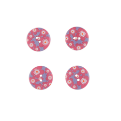 Boutons fleuris rose 23mm en oferta