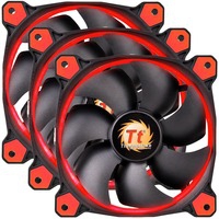 Riing 12 Boitier PC Ventilateur 12 cm Noir, Rouge, Ventilateur de boîtier