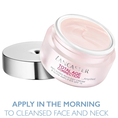 Lancaster Total Age Correction Amplified Anti-Ageing Rich Day Cream and Glow Amplifier SPF15 50ml