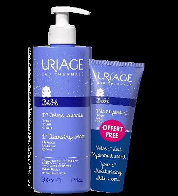 Uriage Promo Baby 1st Cleansing Cream 500ml + Moisturizing Milk 200ml