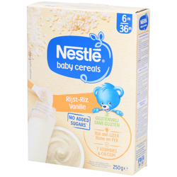 Nestle Baby Cereals® Riz-Vanille características
