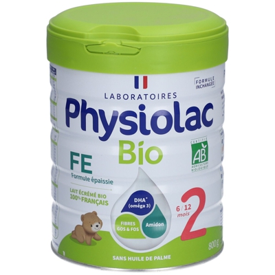 Physiolac BIO 2 Lait Infantile Formule Épaissie 6-12 Mois