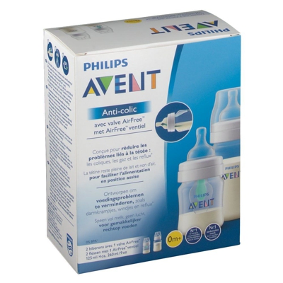 Avent Biberon Anti-colic 125 ml + 260 ml 0+ mois