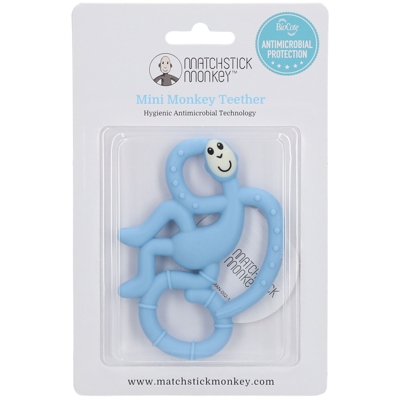 Matchstick Monkey Mini Jouet de dentition Bleu clair