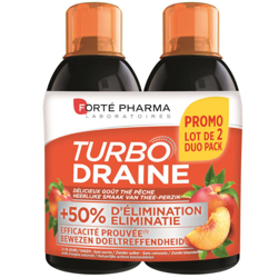 Forté Pharma Turbodraine Thé Vert-Pêche Duopack en oferta