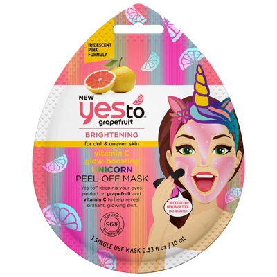 Yes To Grapefruit Vitamin C Glow Boosting Unicorn Peel-Off Mask (Single Pack) 10ml