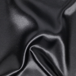 Tissu satin uni noir precio