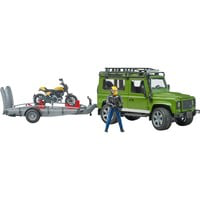 Land Rover Defender Avec Remorque, Moto Scrambler Ducati Et Motard, Jeu véhicule características