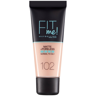 Fit Me! Maybelline Fond de Teint Matte + Poreless 30 ml (différentes teintes disponibles) - 102 Fair Ivory