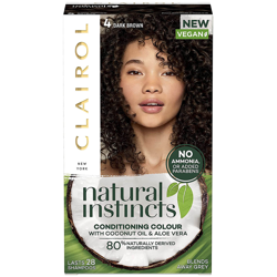 Clairol Natural Instincts Semi-Permanent No Ammonia Vegan Hair Dye 177ml (Various Shades) - 4 Dark Brown en oferta