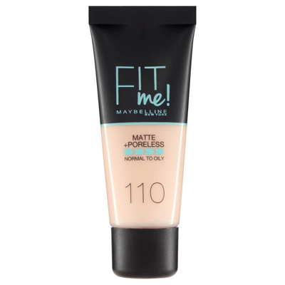 Fit Me! Maybelline Fond de Teint Matte + Poreless 30 ml (différentes teintes disponibles) - 110 Porcelain