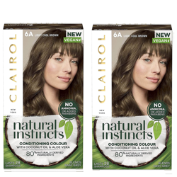 Clairol Natural Instincts Semi-Permanent No Ammonia Vegan Hair Dye Duo (Various Shades) - 6A Light Cool Brown en oferta