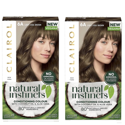 Clairol Natural Instincts Semi-Permanent No Ammonia Vegan Hair Dye Duo (Various Shades) - 6A Light Cool Brown