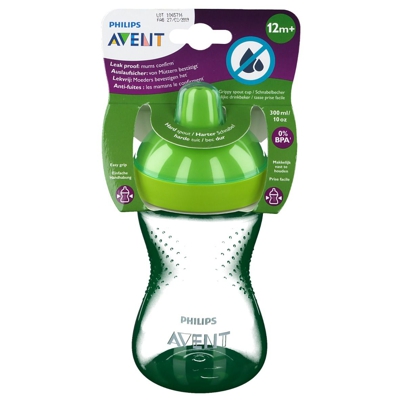 Avent Tasse à bec dur Vert 300 ml +12 mois