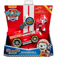 PAW Patrol, Ready, Race, Rescue, Véhicule de luxe Race & Go de Marcus avec effets sonores, pour les enfants à partir de 3 ans, Jeu véhicule características
