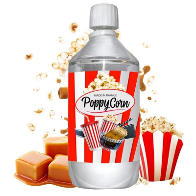 E liquide PoppyCorn - 1 l - 50/50 PG/VG - 1 000 ML - Pop-Corn Caramel