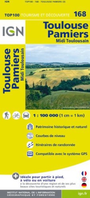 IGN 1 : 100 000 Toulouse Pamiers: Top 100 Tourisme et Découverte. Patrimoine historique et naturel / Courbes de niveau / Itinéaires de randonnée / Compatible GPS (Ign Map)