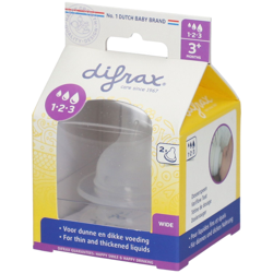Difrax® Tétine de dosage 123 Wide 0+ mois características