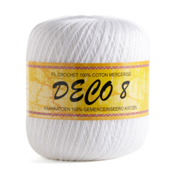 Pelote de fil à crocheter Déco8 - Blanc características