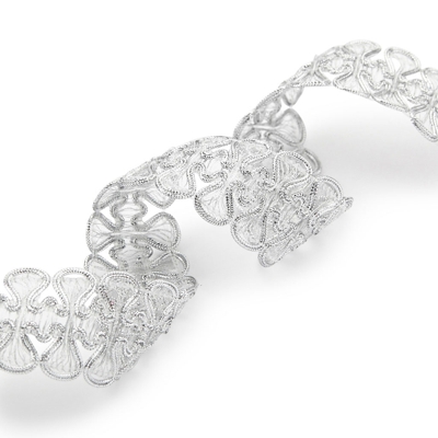 Ruban passementrie oriental argent