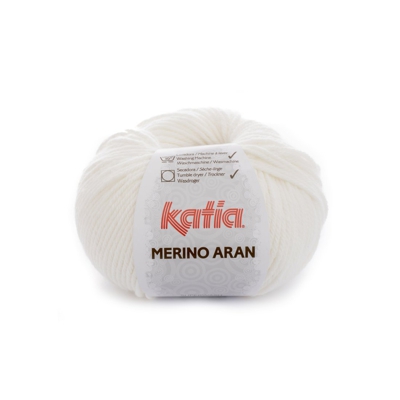 Pelote de laine Katia Merino Aran écru
