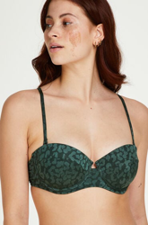 Hunkemöller Haut de bikini push-up Tonal Leo Taille A - E Vert en oferta