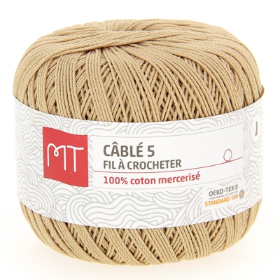 Fil à crocheter n°5 beige