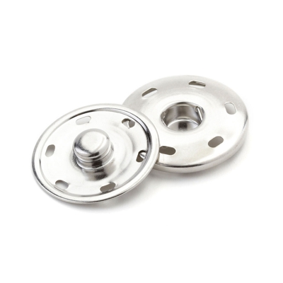 Bouton pression grand modèle argent