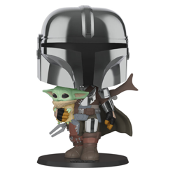 MANDALORIAN CHROME AVEC CHILD SUPER OVERSIZED / STAR WARS / FIGURINE FUNKO POP en oferta