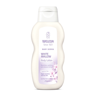 Lotion pour le corps Weleda Baby Derma White Mallow Body Lotion (200 ml)