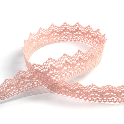 Ruban dentelle 25 mm rose saumon en oferta