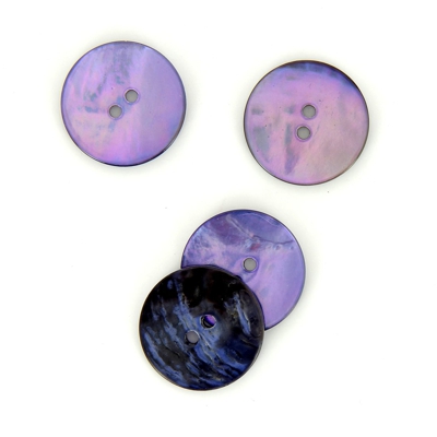 Boutons nacrés bleu 20 mm