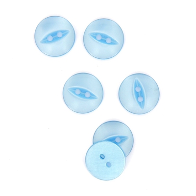Boutons ronds bleu clair 16 mm
