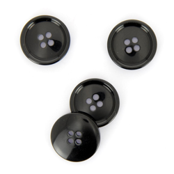 Boutons ronds 4 trous noir 23 mm en oferta