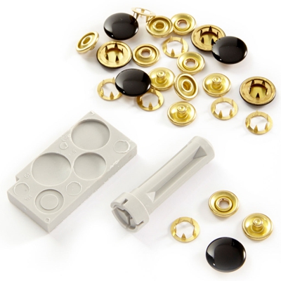 Bouton pression sans couture tissus legers avec jeu de pose