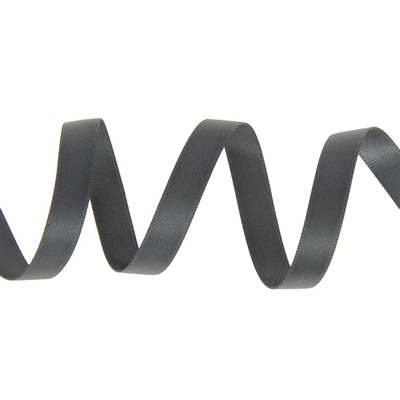 Ruban satin double face 9 mm gris