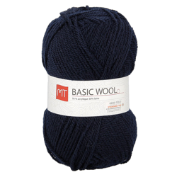 Pelote de fil à tricoter MT basic wool bleu marine precio