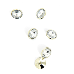 Boutons argentés diamant à queue 13 mm precio